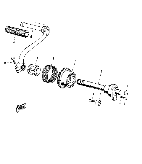 KICKSTARTER MECHANISM ('74-'75 B/C)