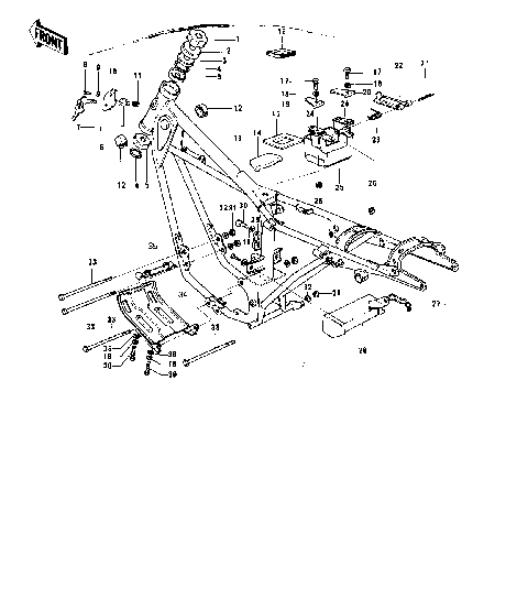 FRAME/FRAME FITTINGS ('74-'75 B/C)