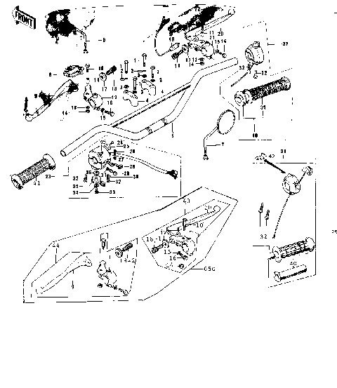 HANDLEBAR ('74-'75 B/C)