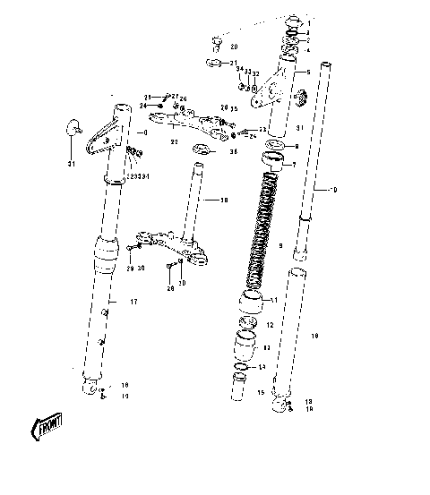 FRONT FORK ('74-'75 B/C)