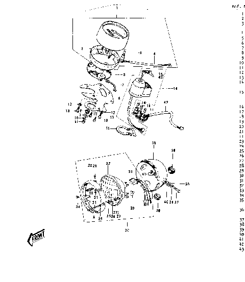 METERS/HEADLIGHT ('74-'75 B/C)