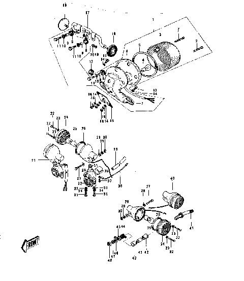 TAILLIGHT/TURN SIGNALS ('74-'75 B/C)