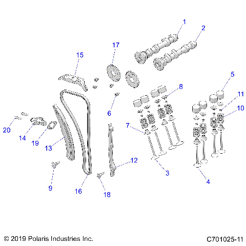 ENGINE, VALVES and CAMSHAFTS - Z25A5E87A5 (C701025-11)