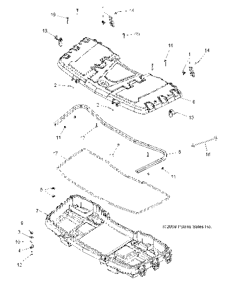 BODY, FRONT CARGO BOX (Built 8/31/09 and Before) - A10TN55AL/AX (49ATVBOX10SP550)