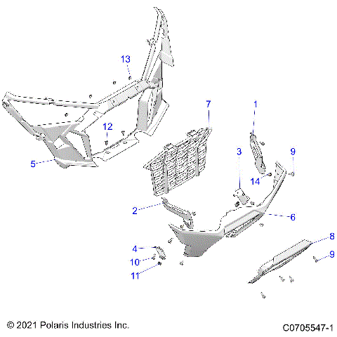 BODY, FRONT BUMPER - Z21RAU92AN/BN (C0705547-1)