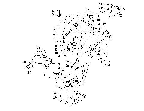 REAR BODY PANEL AND TAILLIGHT ASSEMBLIES [98156]