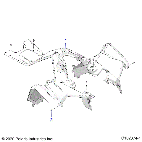 BODY, FRONT CAB and SIDE PANELS - A20SVA85A3 (C102374-1)