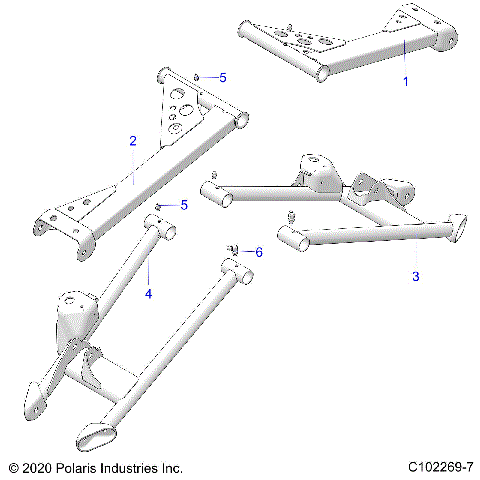 SUSPENSION, REAR CONTROL ARMS - A23SVE95PK (C102269-7)