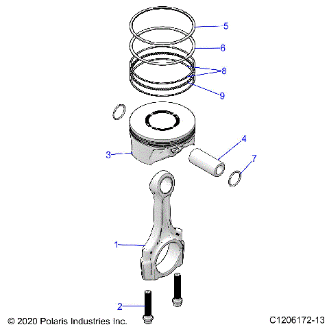 ENGINE, PISTON AND ROD - Z23RMU2KAN/BN (C1206172-13)