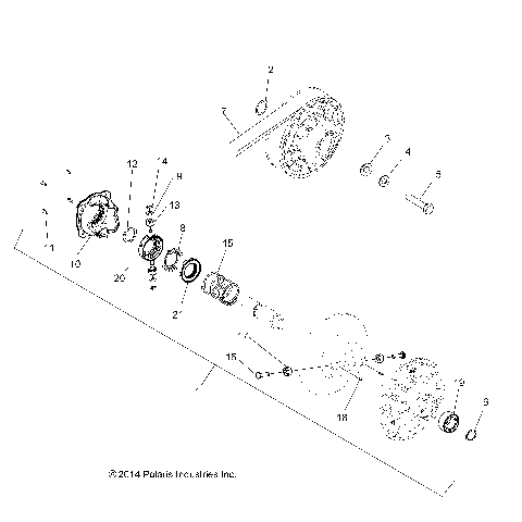 DRIVE TRAIN, SECONDARY CLUTCH - A18SEE57F1/F7 (49ATVCLUTCHDRIVEN1323248)
