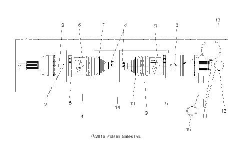 DRIVE TRAIN, DRIVE SHAFT, REAR - A25SXD95A9 (13SP550)