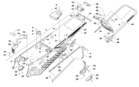 TUNNEL, REAR BUMPER, AND SNOWFLAP ASSEMBLY