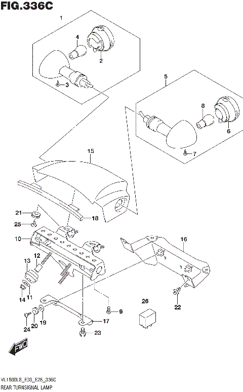 REAR TURNSIGNAL LAMP (VL1500BL8 E33)