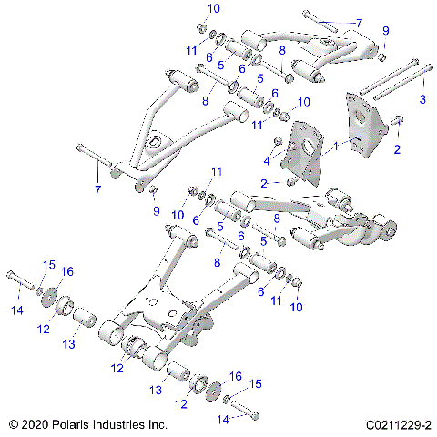 SUSPENSION, REAR CONTROL ARM, MOUNTING - A21SEK57AG/BG (C0211229-2)