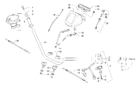 HANDLEBAR, INSTRUMENT POD, AND CONTROL ASSEMBLIES [303554]