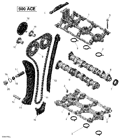 01- Camshafts and Timing Chain - 900 ACE