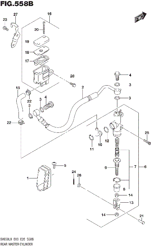 REAR MASTER CYLINDER (SV650L9 E33)