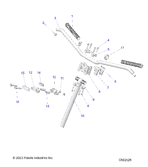 STEERING, UPPER and HANDLEBAR ASM. - S24TKP9FS (C602526)