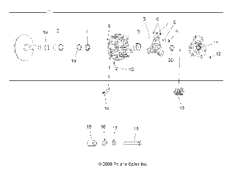 DRIVE TRAIN, PRIMARY CLUTCH - A09ZX85FS/CFS (49ATVCLUTCH09SPXP550)