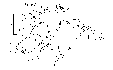 REAR BUMPER, STORAGE BOX, AND TAILLIGHT ASSEMBLY [88273]