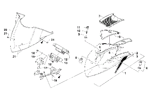 WINDSHIELD AND INSTRUMENTS ASSEMBLIES [101871]