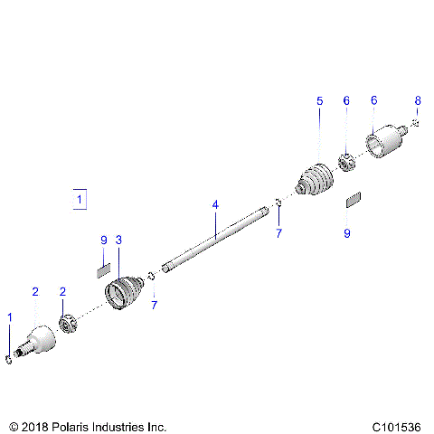 DRIVE TRAIN, FRONT DRIVE SHAFT - A21SEK57AG/BG (C101536)