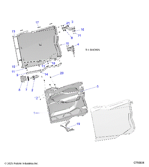 BODY, DOORS, REAR - Z26R4K2KAC/BC/AR/BR/AJ/BJ/AV/BV (C750896)