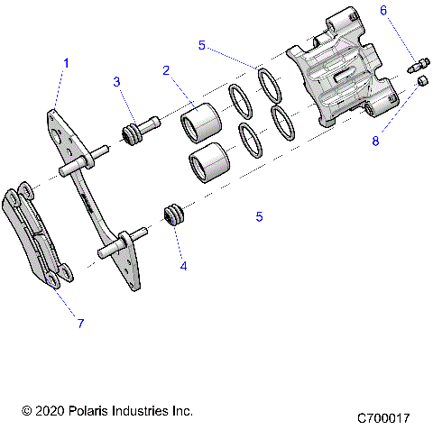 BRAKES, FRONT CALIPER - R21TAE99FA/SFA/SCA/SCK/EA/EK (C700017)