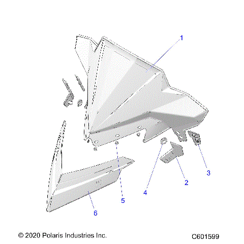 BODY, WINDSHIELD - S21TDV8RS/8RE ALL OPTIONS (C601599)