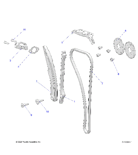 ENGINE, CAM CHAIN AND TENSIONER - R25RSF99AY/AL (C700048-1)