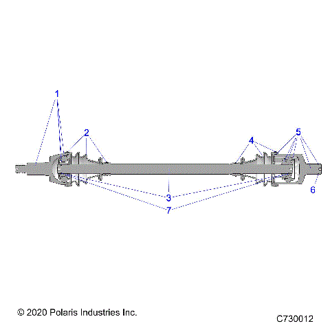 DRIVE TRAIN, FRONT HALF SHAFT - R21TAE99FA/SFA/SCA/SCK/EA/EK (C730012)