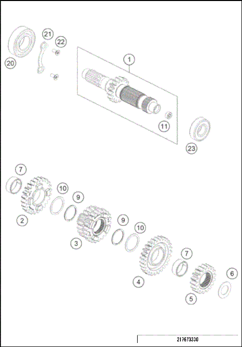 TRANSMISSION I - MAIN SHAFT