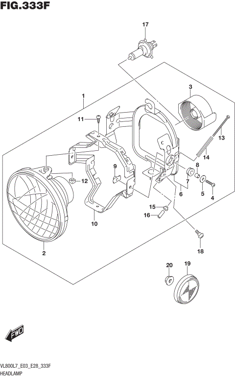 HEADLAMP (VL800TL7 E33)