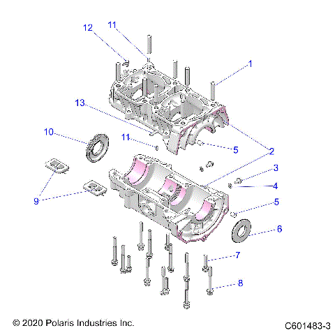 ENGINE, CRANKCASE - S23CEU5TSL (C601483-3)