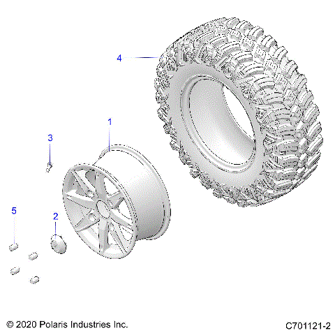 WHEELS, FRONT - G21GXD99AJ/AZ/BJ/BZ (C701121-2)