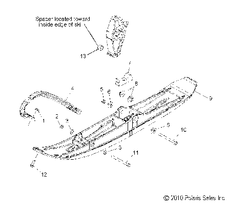 STEERING, SKI ASM. - S12MX6JSA/JEA (49SNOW/SKIASM/11600RCR)