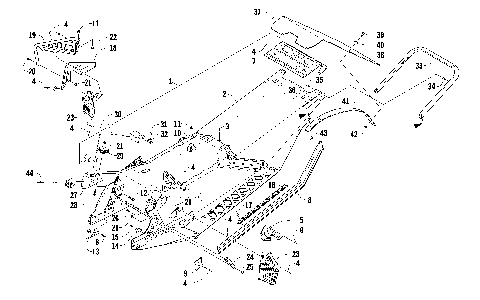 CHASSIS, REAR BUMPER, AND SNOWFLAP ASSEMBLY [90442]