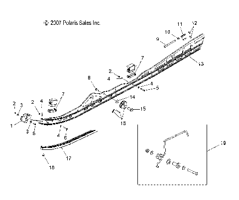 SUSPENSION, RAIL MOUNTING (SPECIAL 08 BUILD) - S08PG8ES (49SNOWSUSPRAIL08800SPECIAL)
