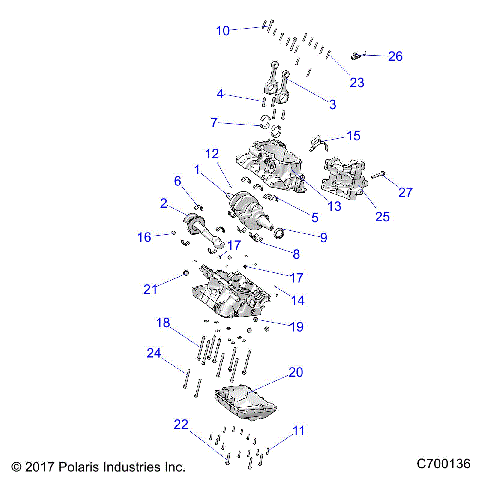 ENGINE, CRANKCASE AND CRANKSHAFT - G21GAB99CM/FM (C700136)