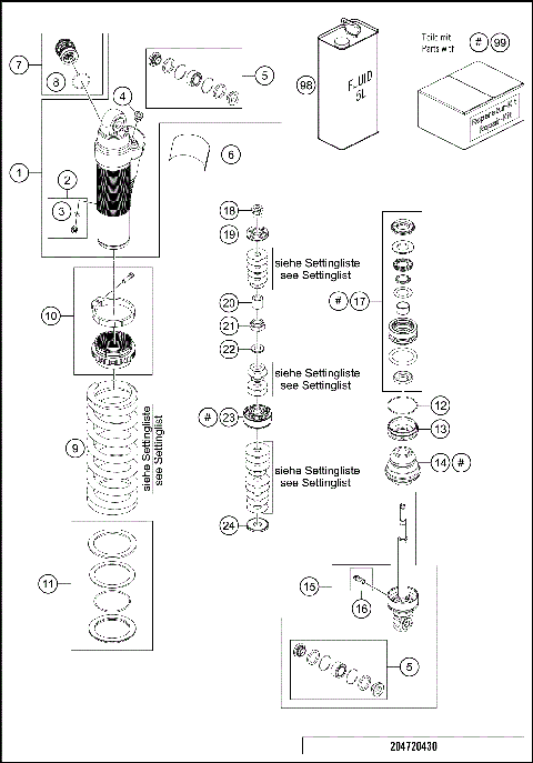 SHOCK ABSORBER DISASSEMBLED