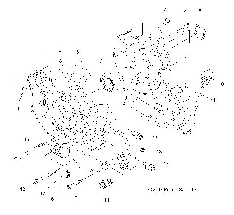 ENGINE, CRANKCASE - A13NA32FA (49ATVCRANKCASE08TB)