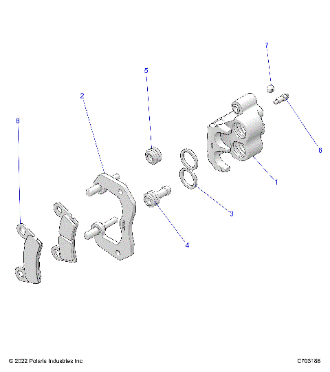 BRAKES, REAR CALIPER - Z25A5E87A5 (C703186)