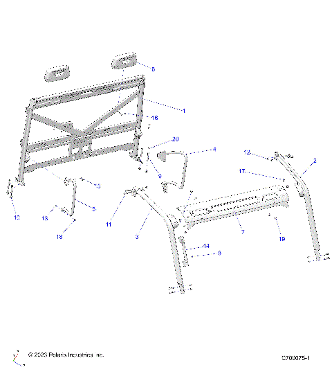 CHASSIS, CAB FRAME - R25TAS99CK/EK (C700075-1)