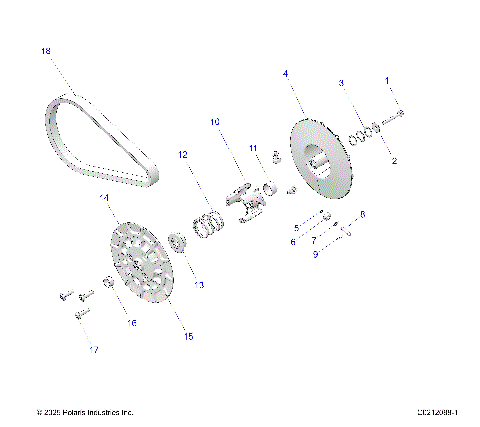 DRIVE TRAIN, SECONDARY CLUTCH - A26SED57C1 (C0212088-1)