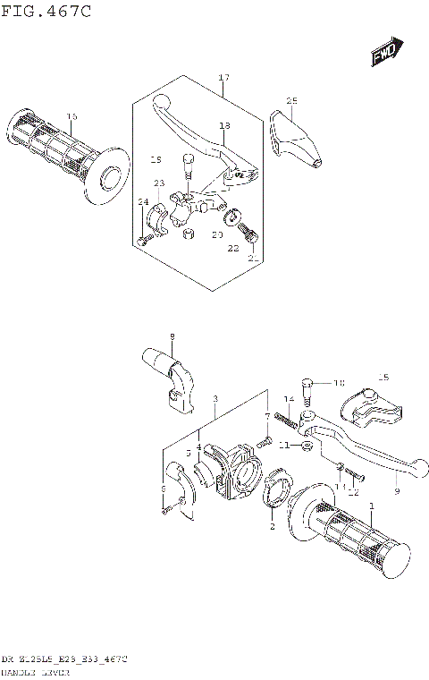 HANDLE LEVER (DR-Z125LL5 E28)