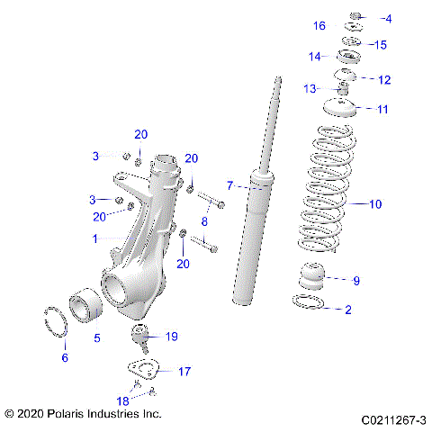 SUSPENSION, FRONT STRUT - A21SEK57AG/BG (C0211267-3)