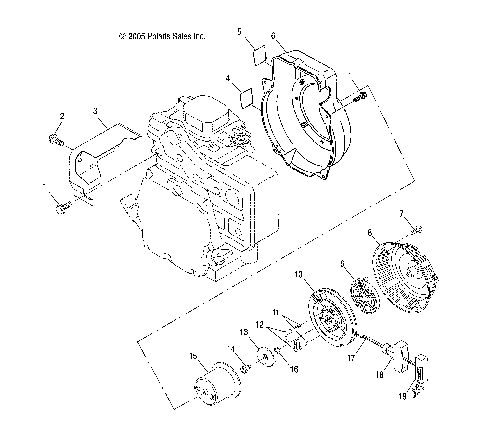 ENGINE, RECOIL STARTER and BLOWER HOUSING - S23WAA1ASA/1AEA (4997579757B07)