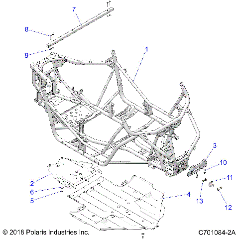 CHASSIS, MAIN FRAME AND SKID PLATE - Z21ASE99A5 (C701084-2)