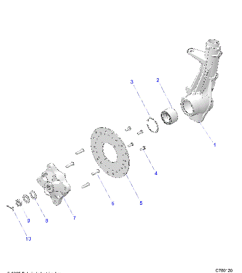SUSPENSION, FRONT HUB, CARRIER, and BRAKE DISC - A26SED57C1 (C760120)