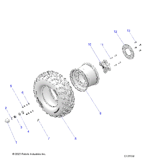 WHEELS, REAR - R25MAA57L1 (C731198)